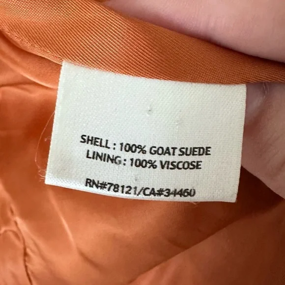 Eileen fisher 100% goat suede open cut jacket Womens size small - Picture 4 of 9